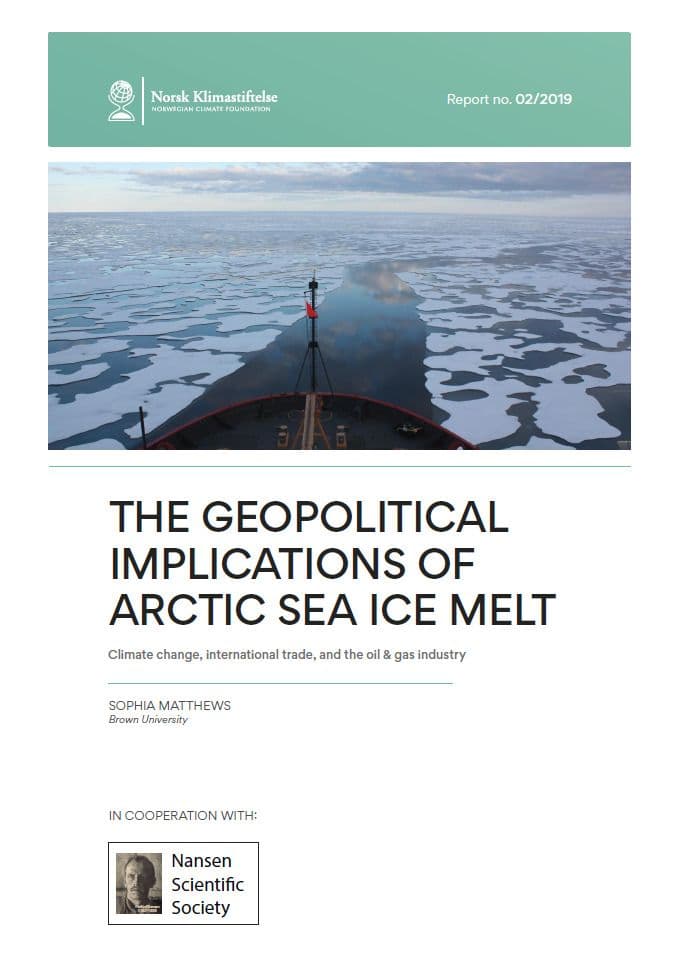 Forsiden av The Geopolitical Implications of Arctic Sea Ice Melt