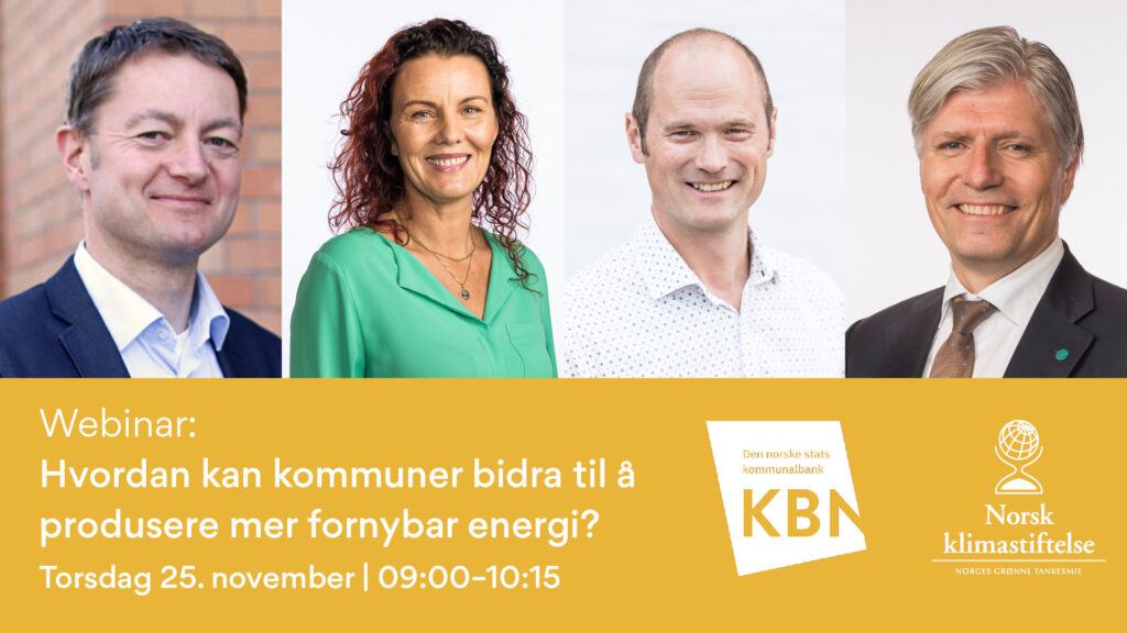 Bilde av Bjørn Thorud, Gro Anita Mykjåland, Tor Ole Steinsland og Ola Elvestuen og invitasjon til webinar 25. november 2021